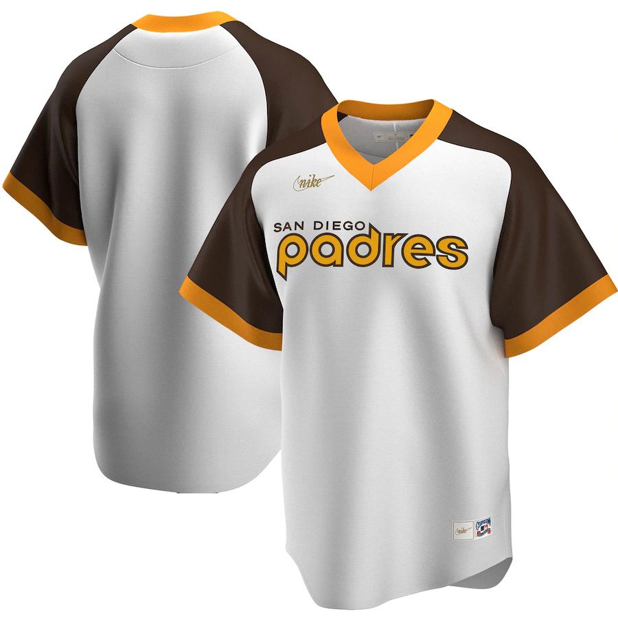 Mens San Diego Padres Nike White Home Cooperstown Collection Team MLB Jerseys->san diego padres->MLB Jersey